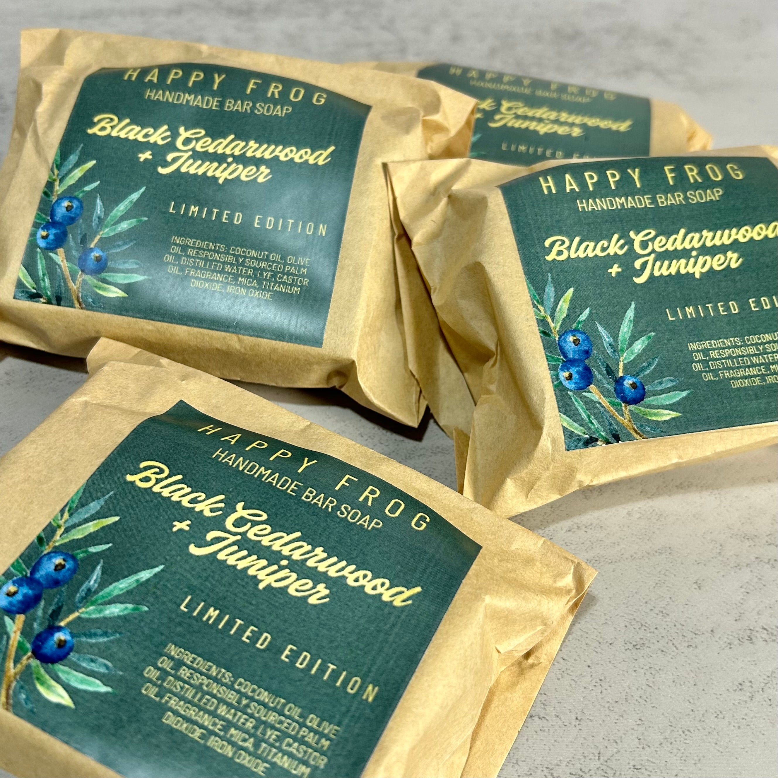 Limited Edition - Black Cedarwood + Juniper Handmade Bar Soap