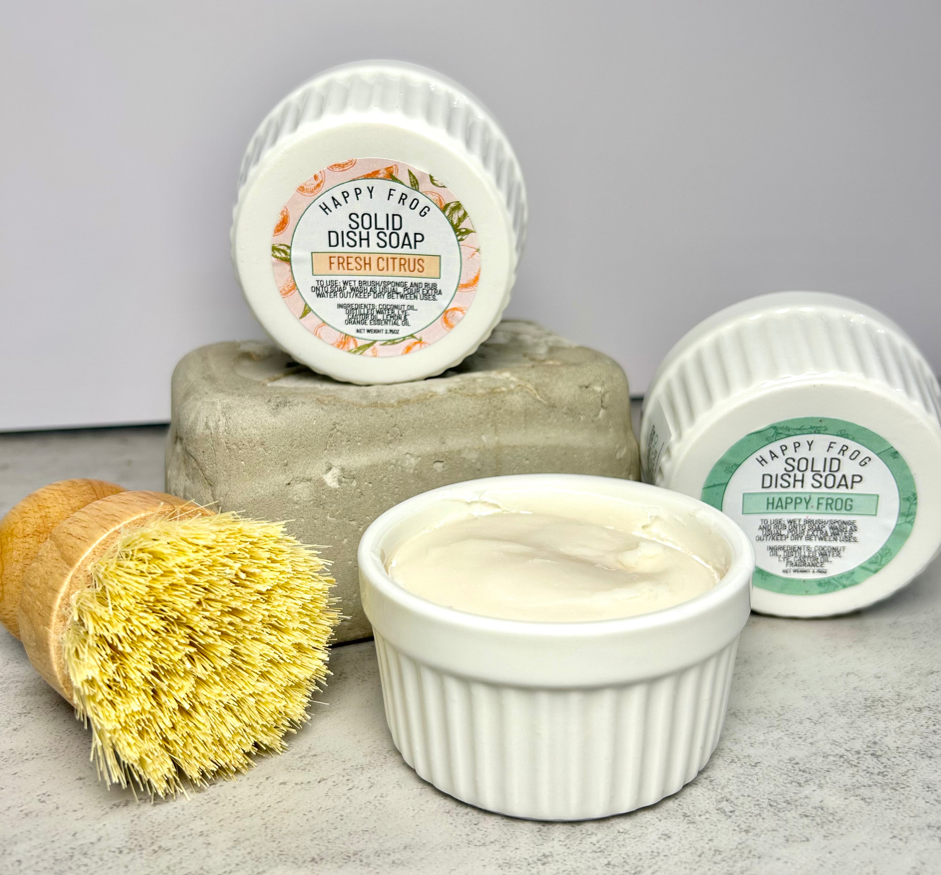 Solid Dish Soap With Ramekin