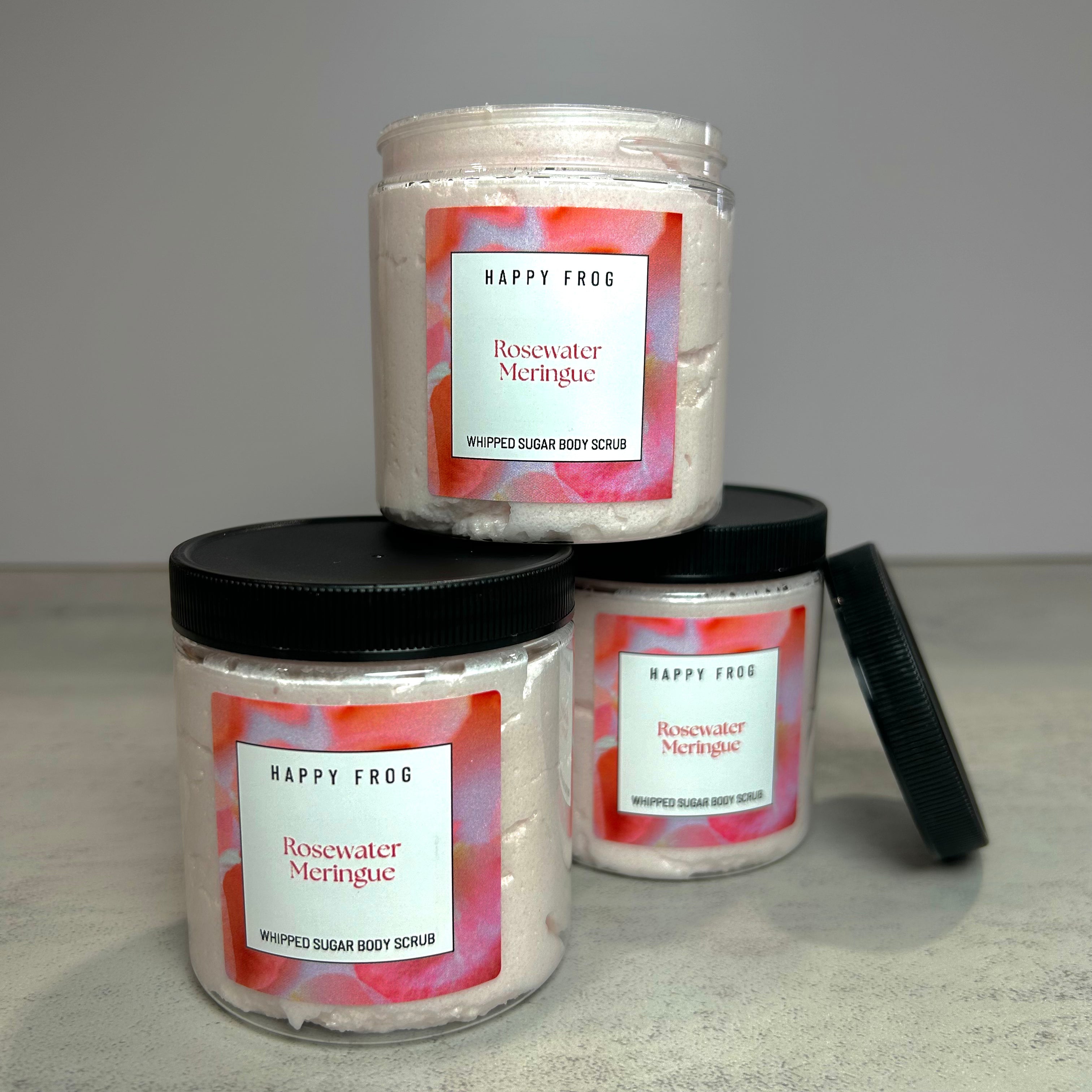 Rosewater and Meringue Whipped Sugar Scrub