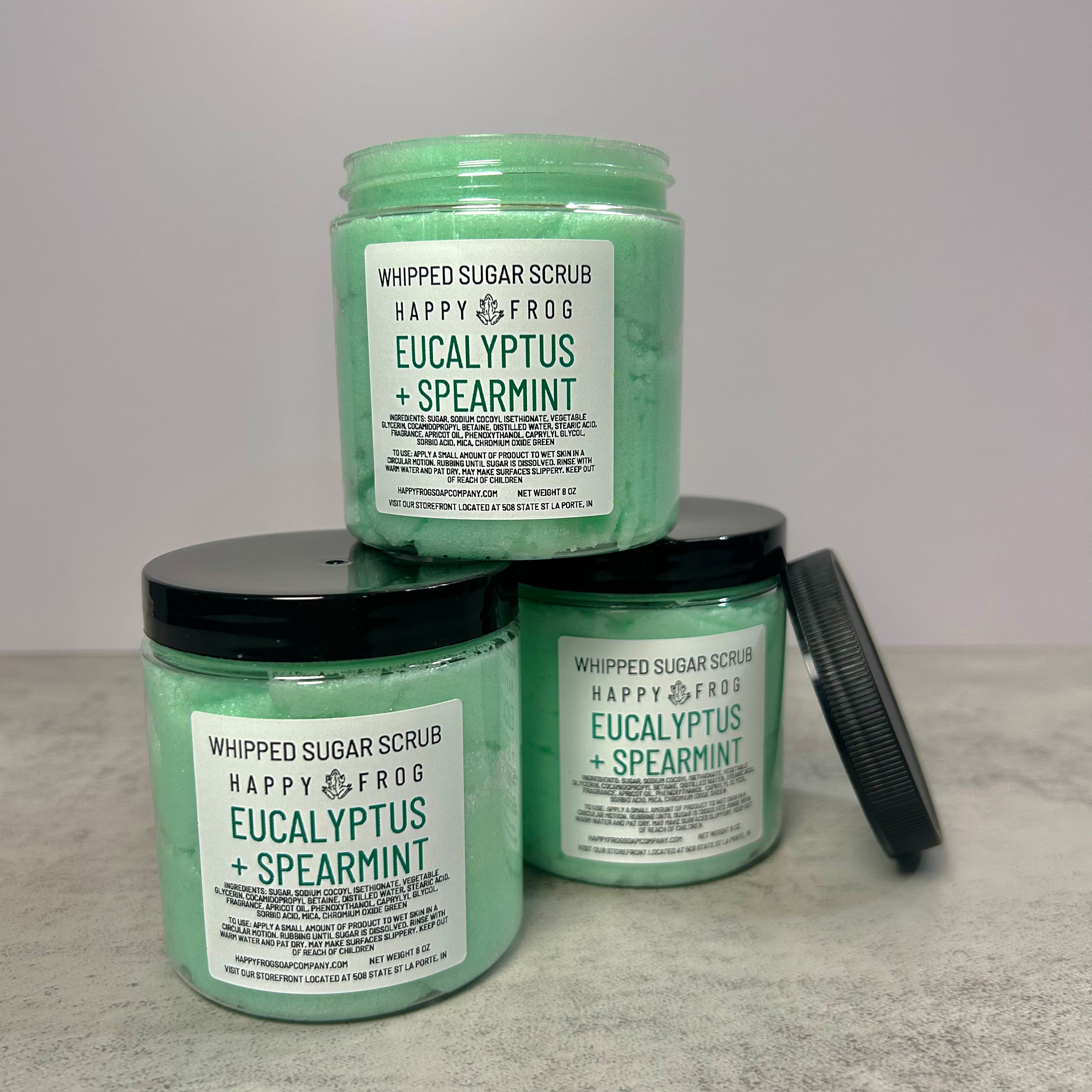 Spearmint Eucalyptus Whipped Sugar Scrub