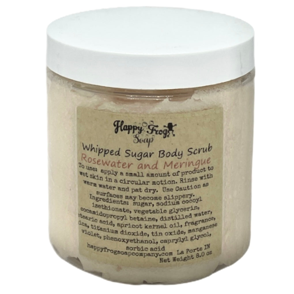 Rosewater and Meringue Whipped Sugar Scrub